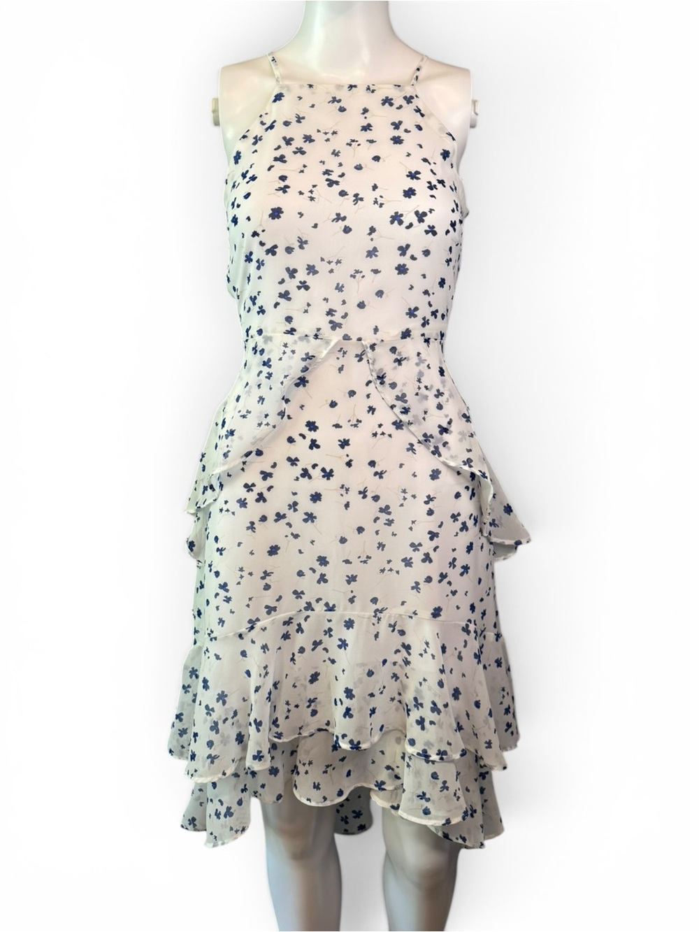 Banana Republic Floral Tiered Ruffle High-Low Dress Size 2